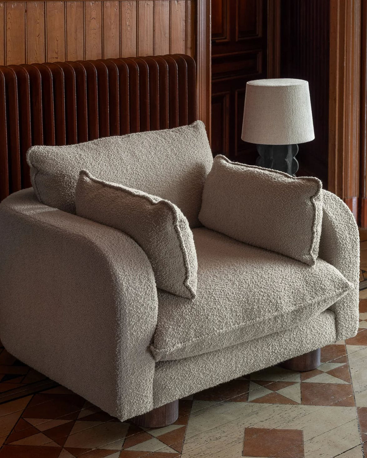 Miles Armchair Beige Boucle