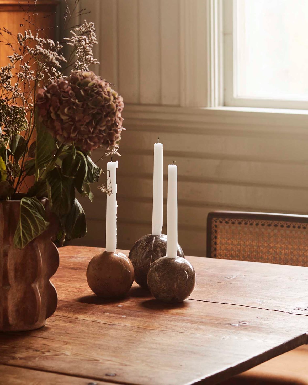 Sphere Candle Holder 10 Red