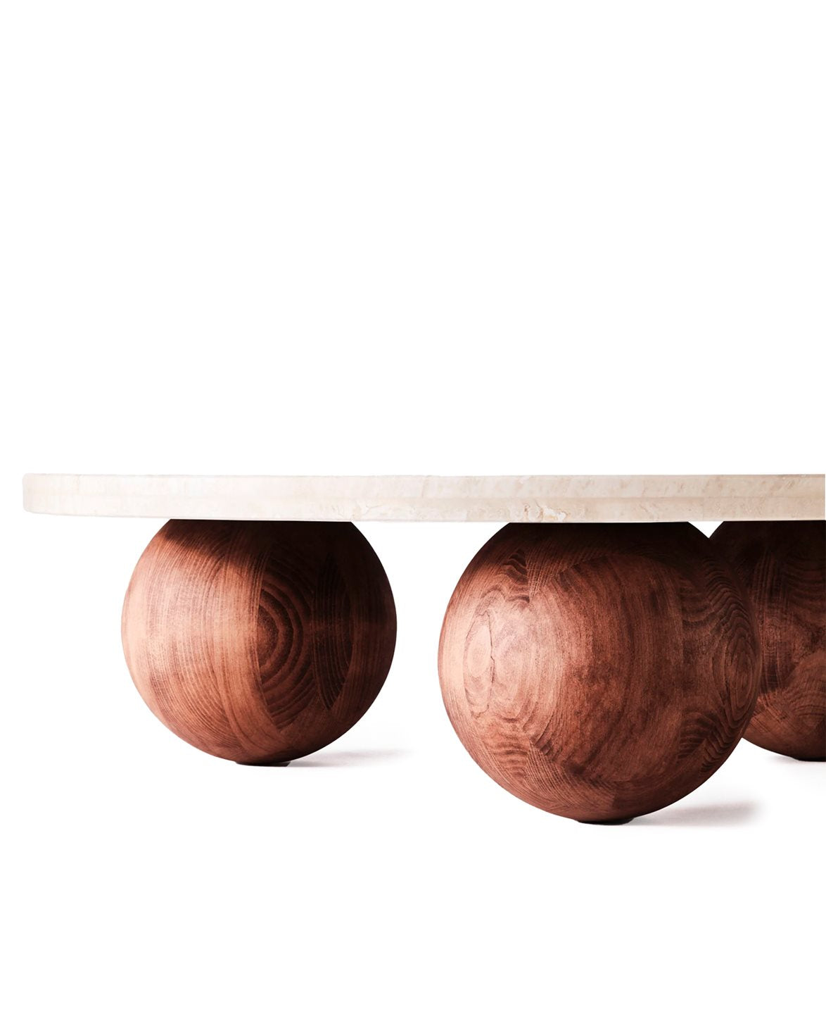 Sphere Round Sofa Table Ø100 Travertino Bianco