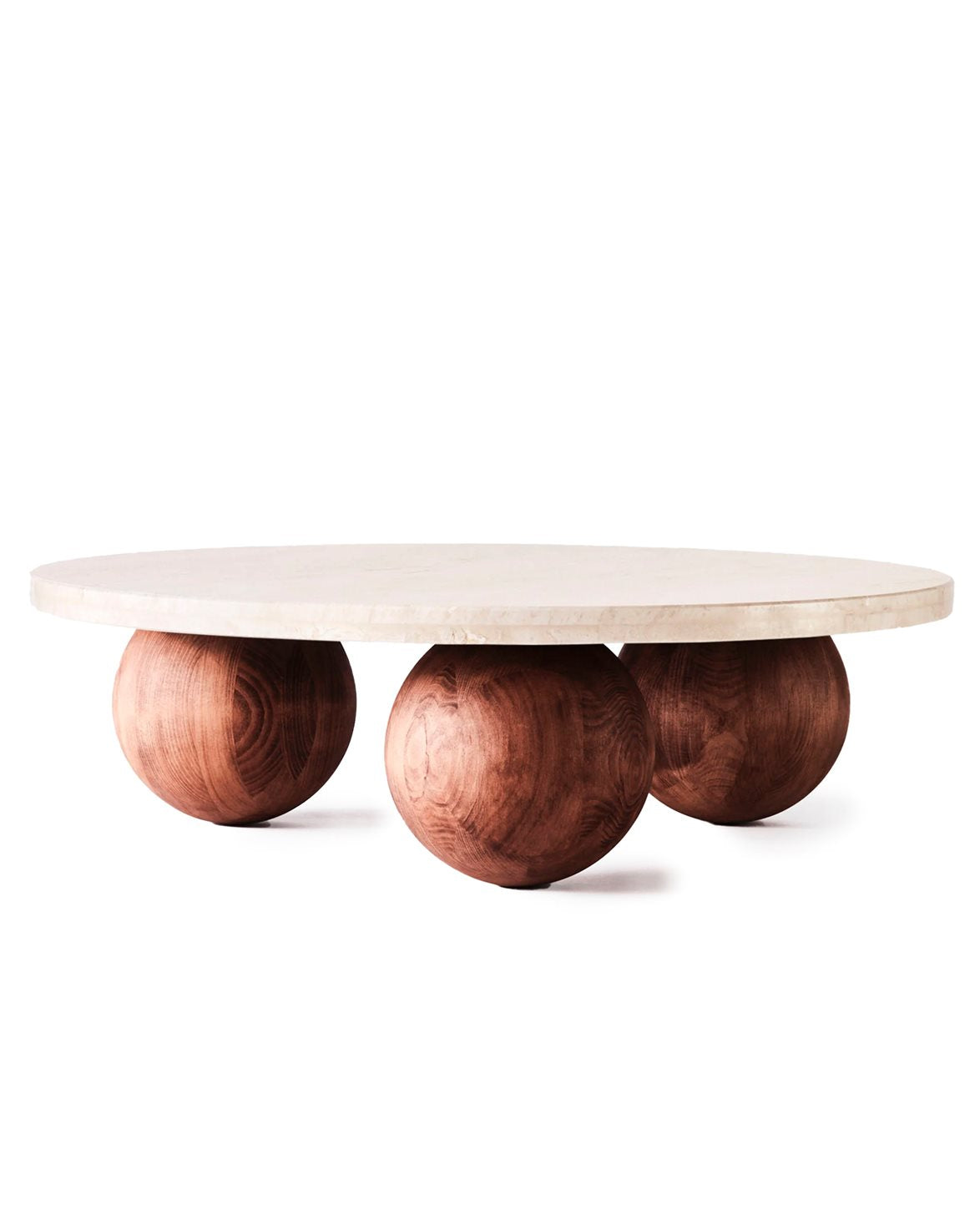Sphere Round Sofa Table Ø120 Travertino Bianco
