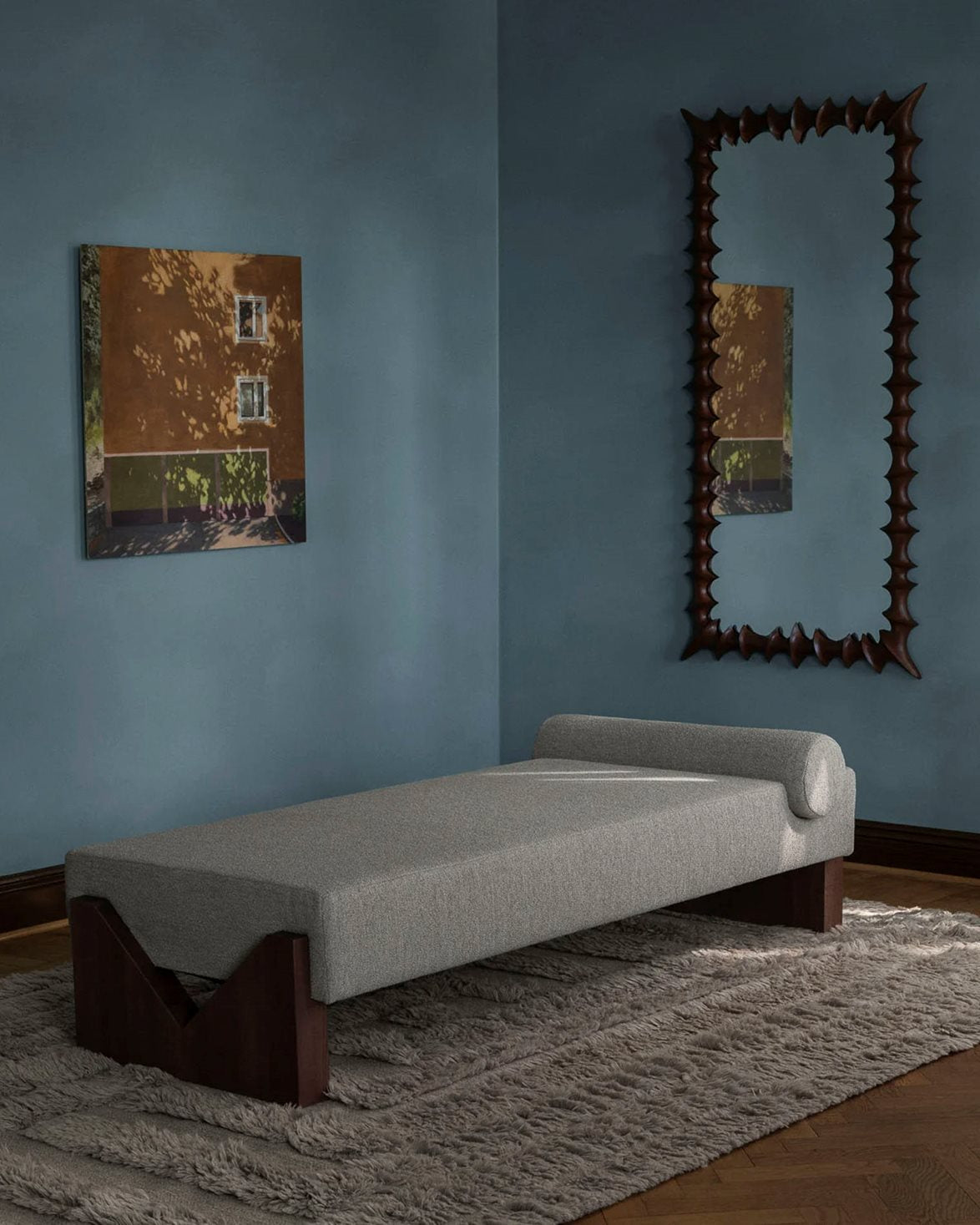 V Daybed Boucle Sand
