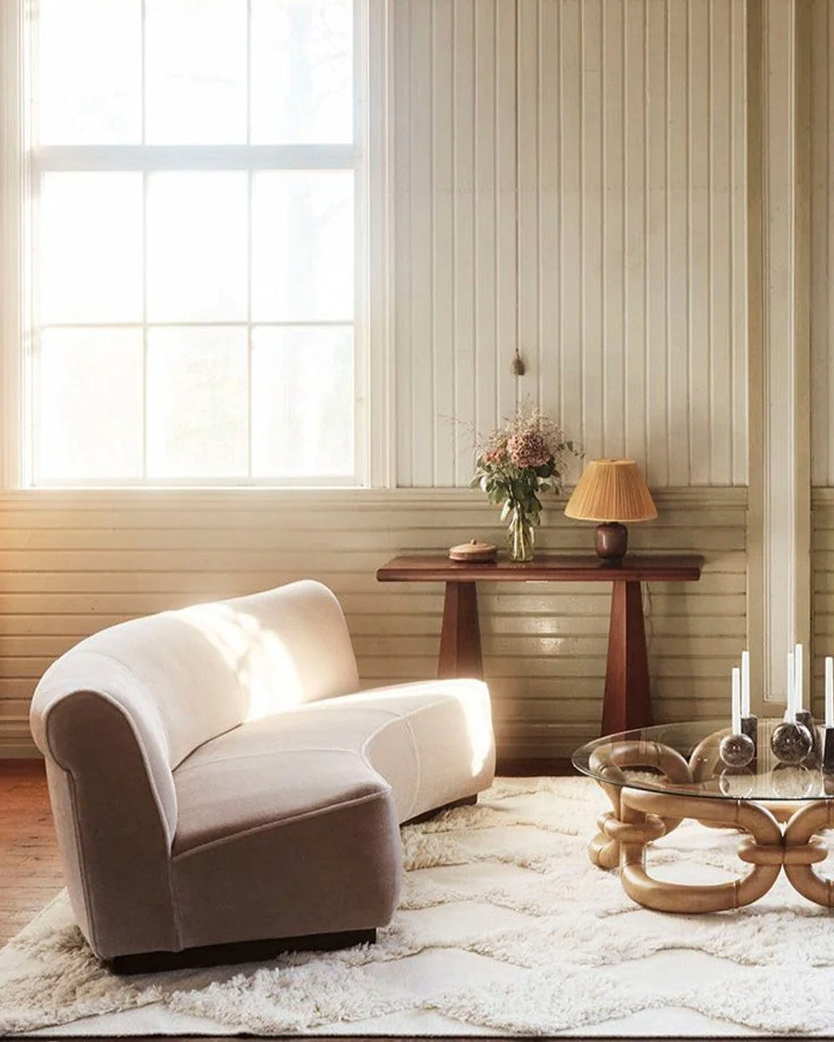 Chess Rya Rug White