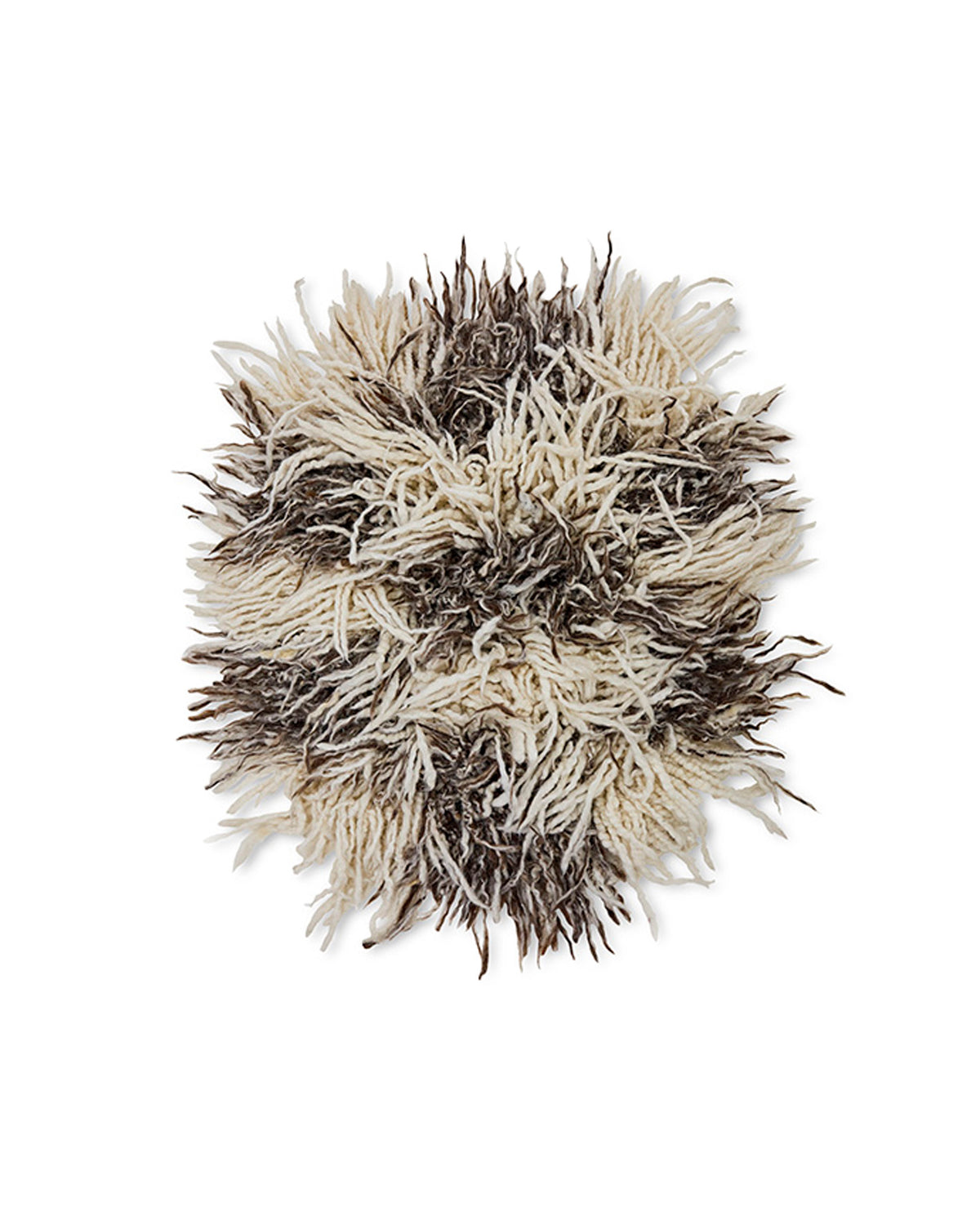 Shaggy Chair Cushion Cream/Brown