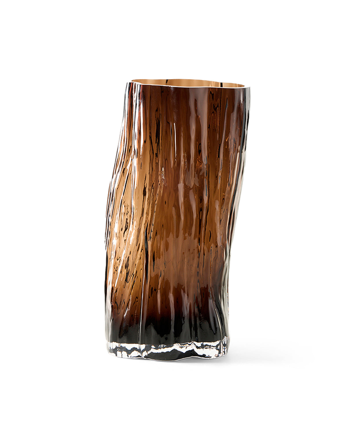 Tube Large Vase Smokey Brown
