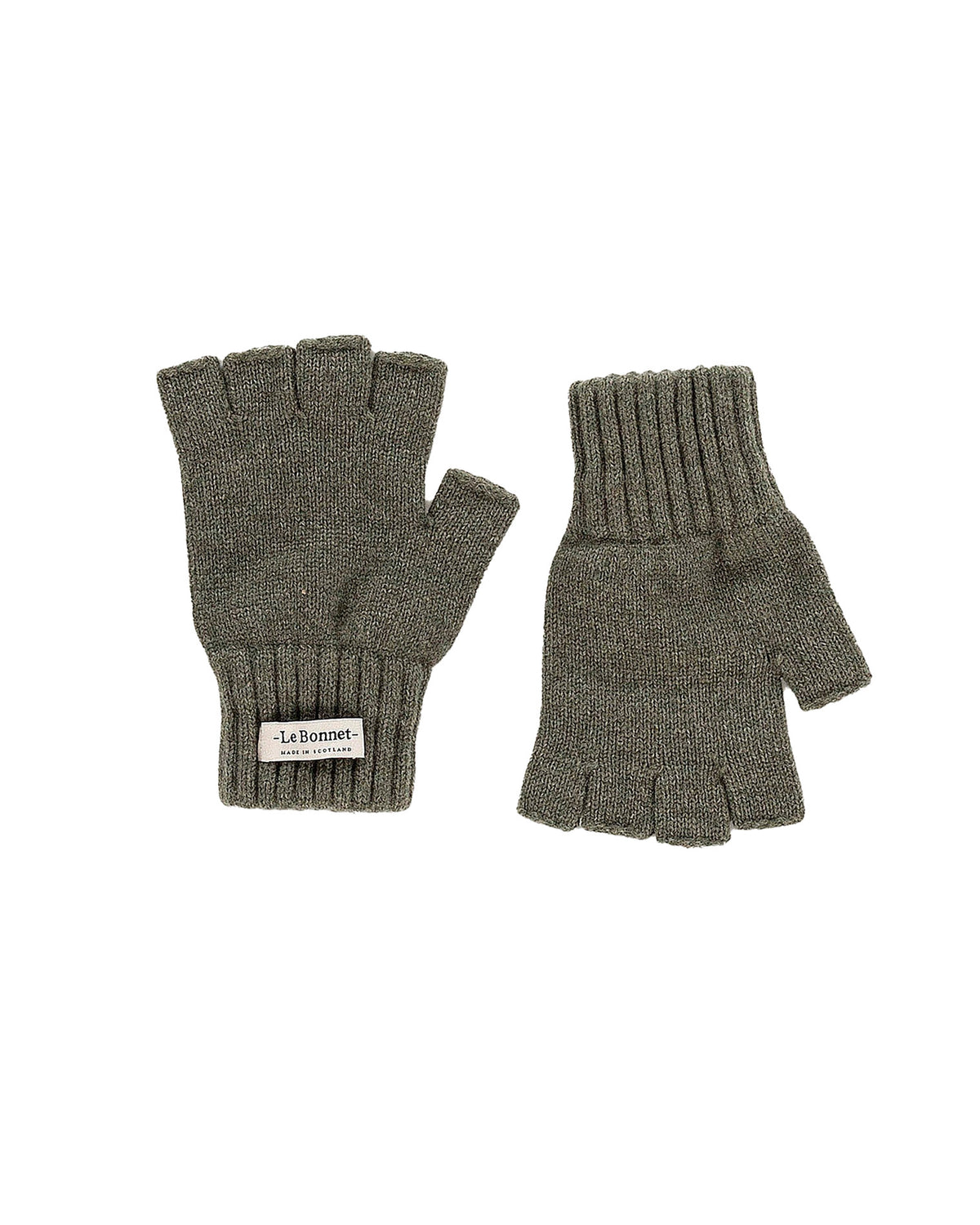 Merino Wool Gloves Fingerless Croco