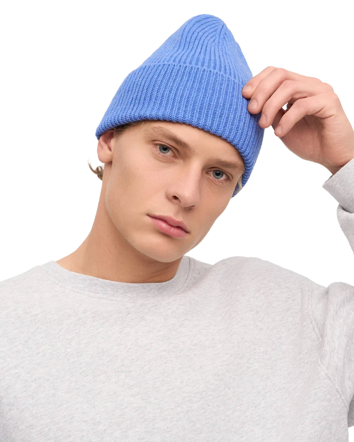Merino Wool Beanie Pacific Blue