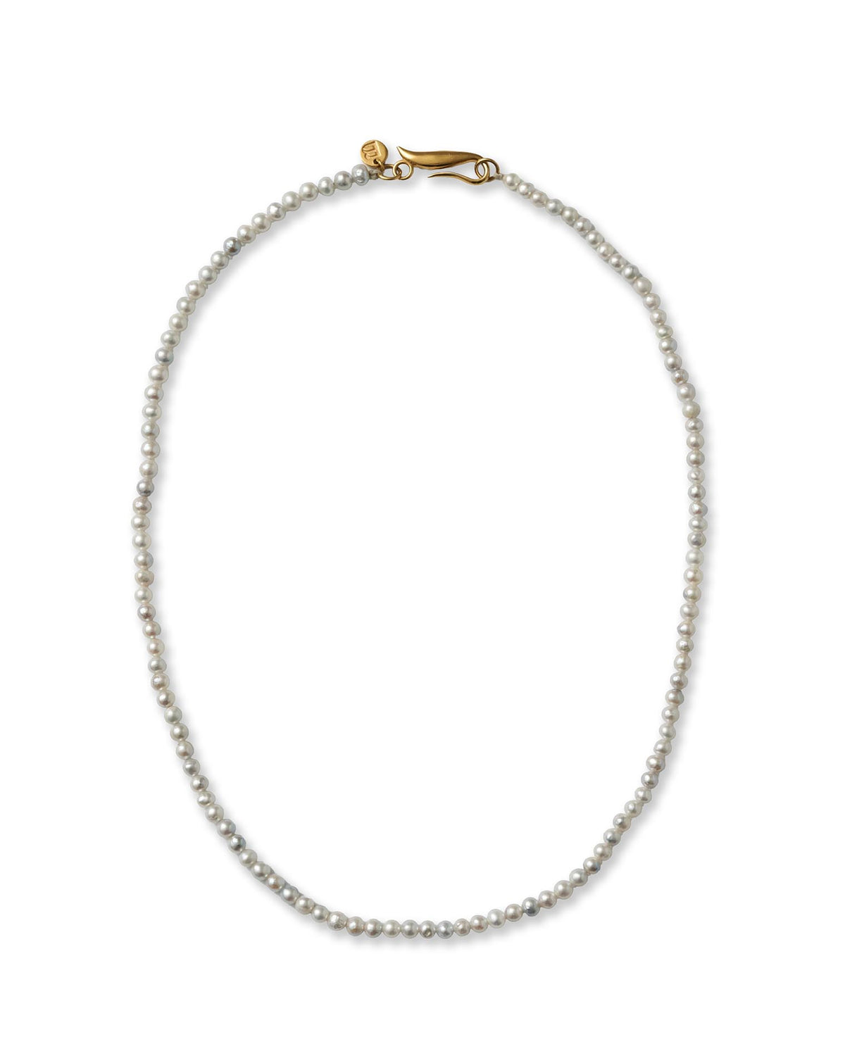 Halo Pearl Necklace Gold