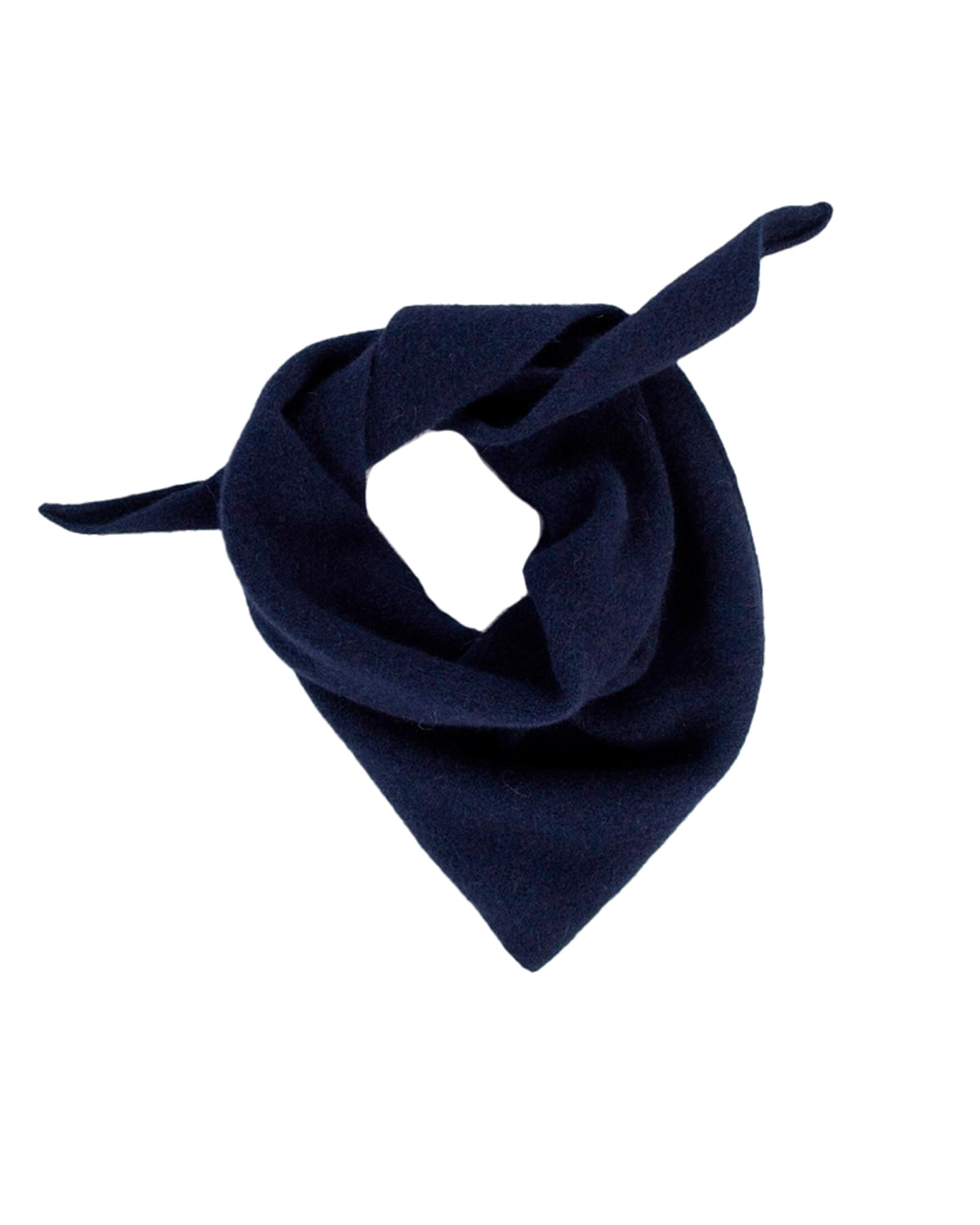 Lambswool/Caregora Bandana Scarf Midnight