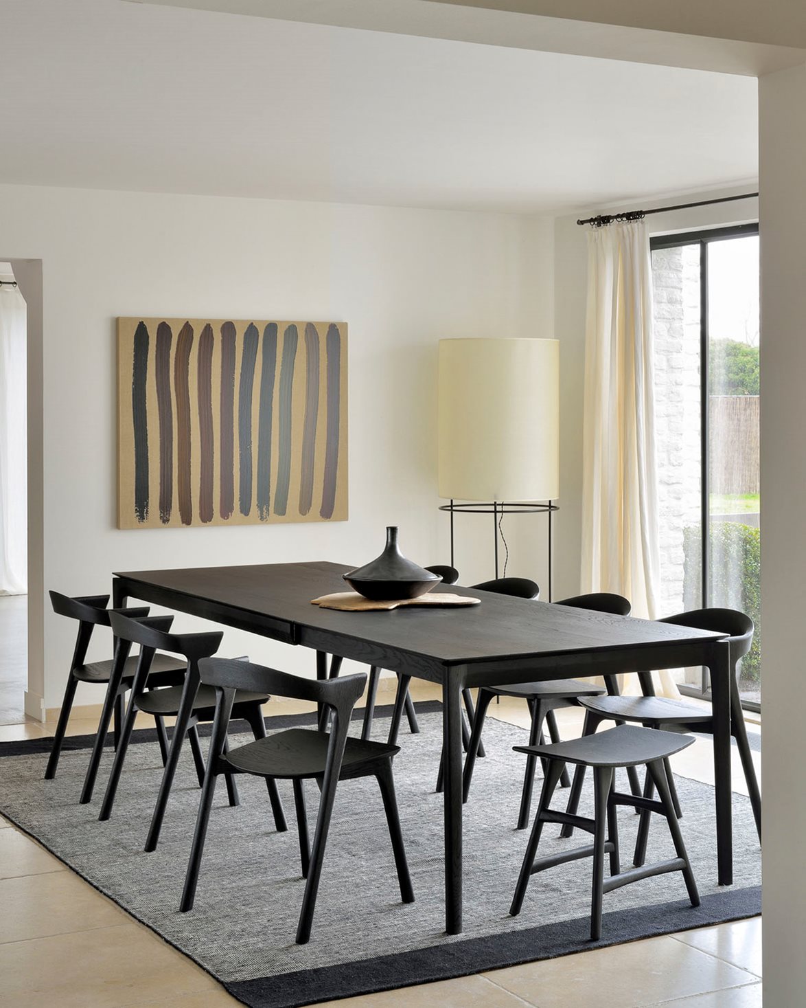 Bok Extendable Dining Table 180/280 Oak Black