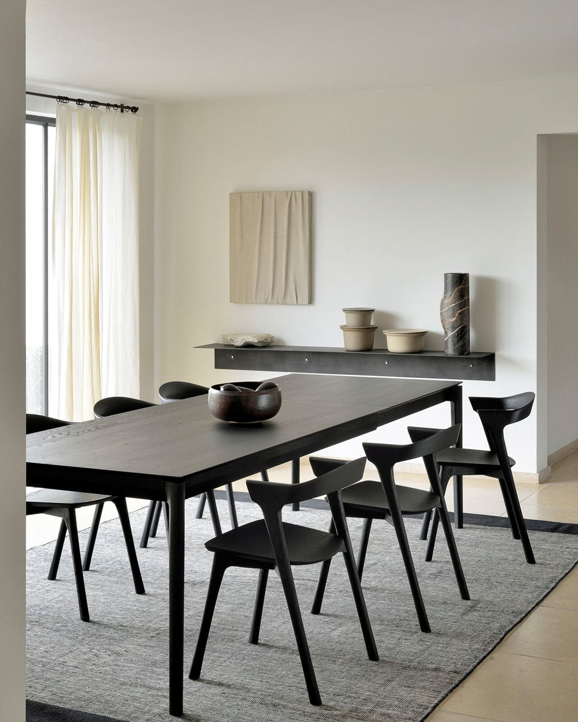 Bok Extendable Dining Table 180/280 Oak Black
