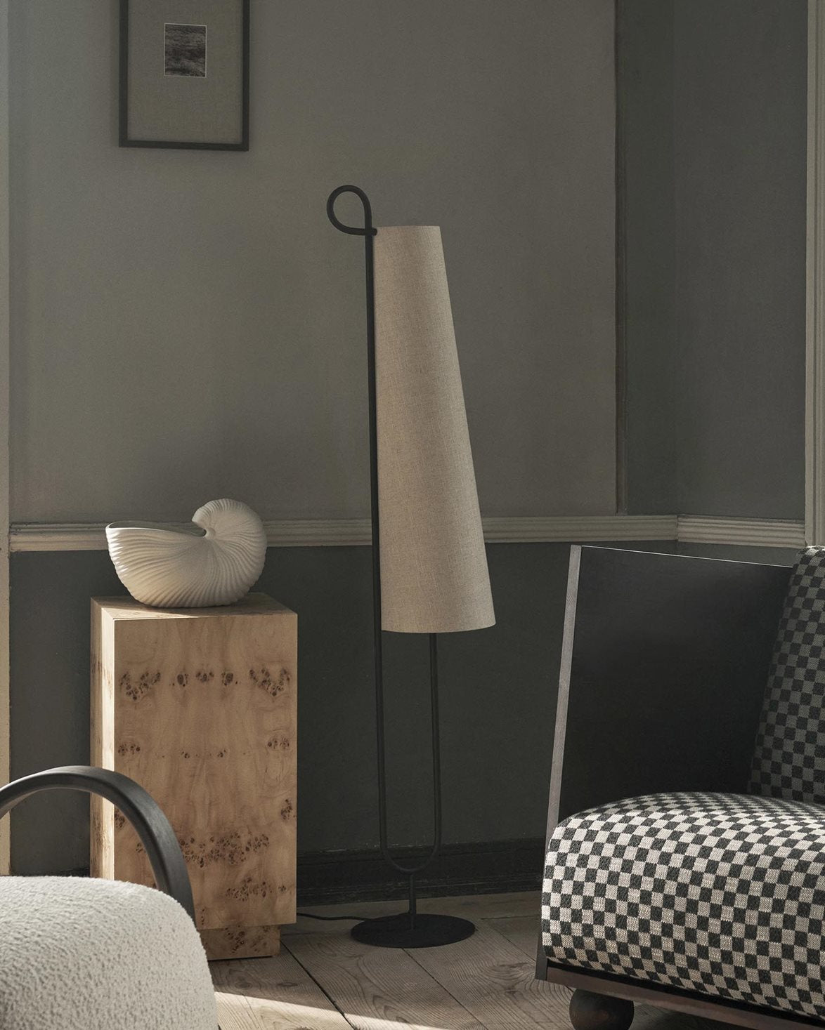 Ancora Floor Lamp Black Natural