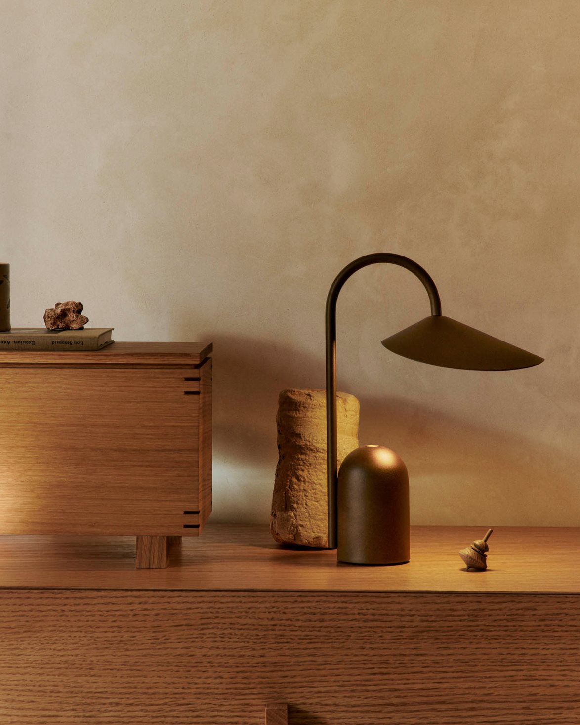 Arum Portable Table Lamp Dark Chocolate