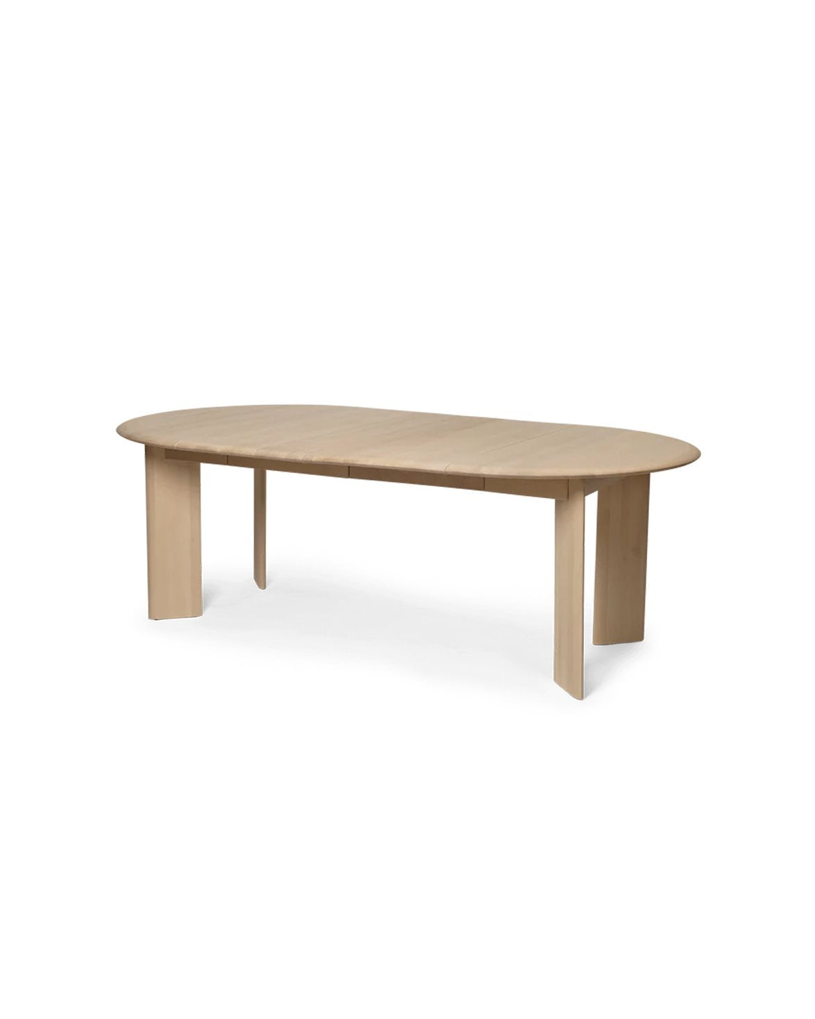 Bevel Extendable Table X2 White Oiled Beech