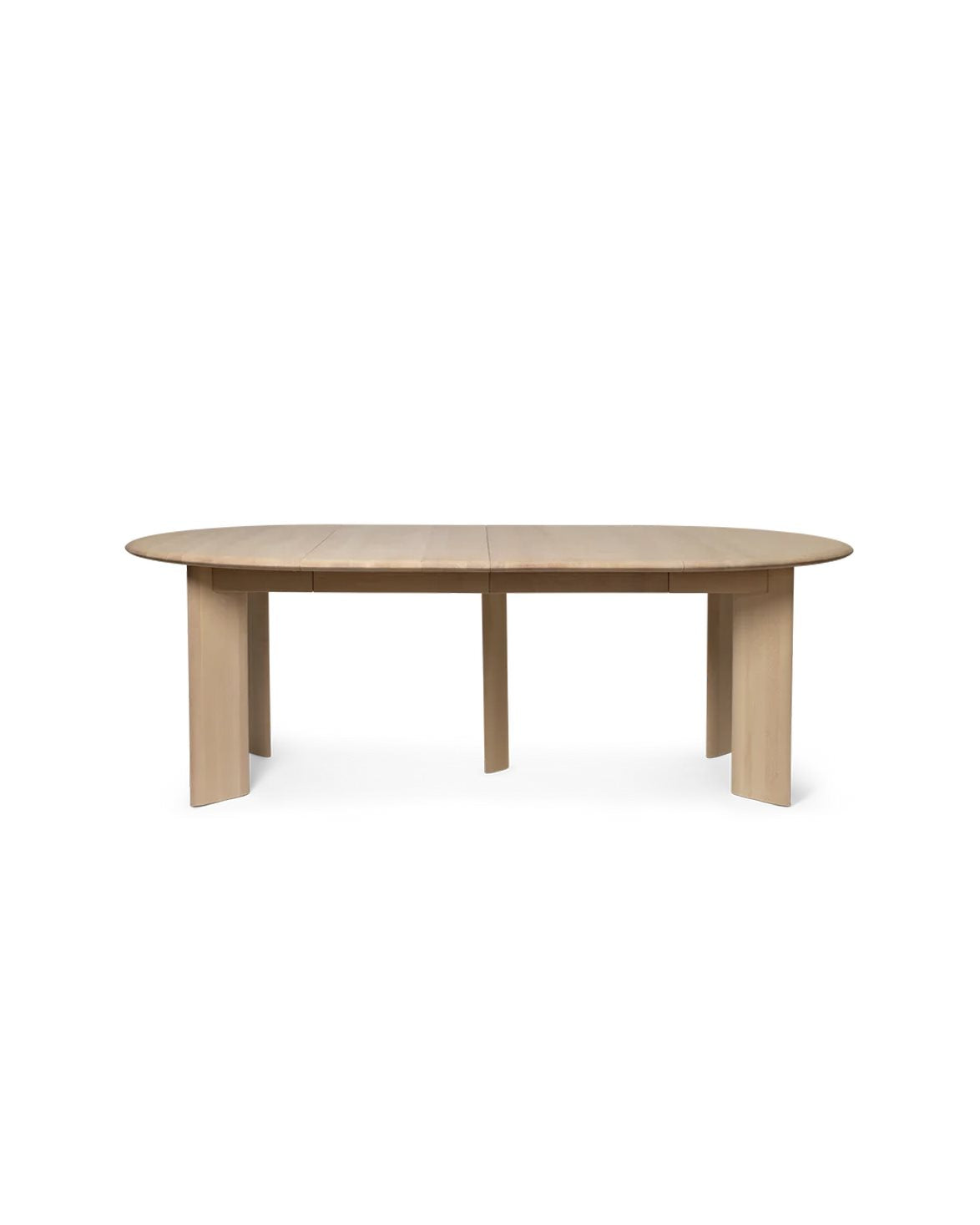 Bevel Extendable Table X2 White Oiled Beech