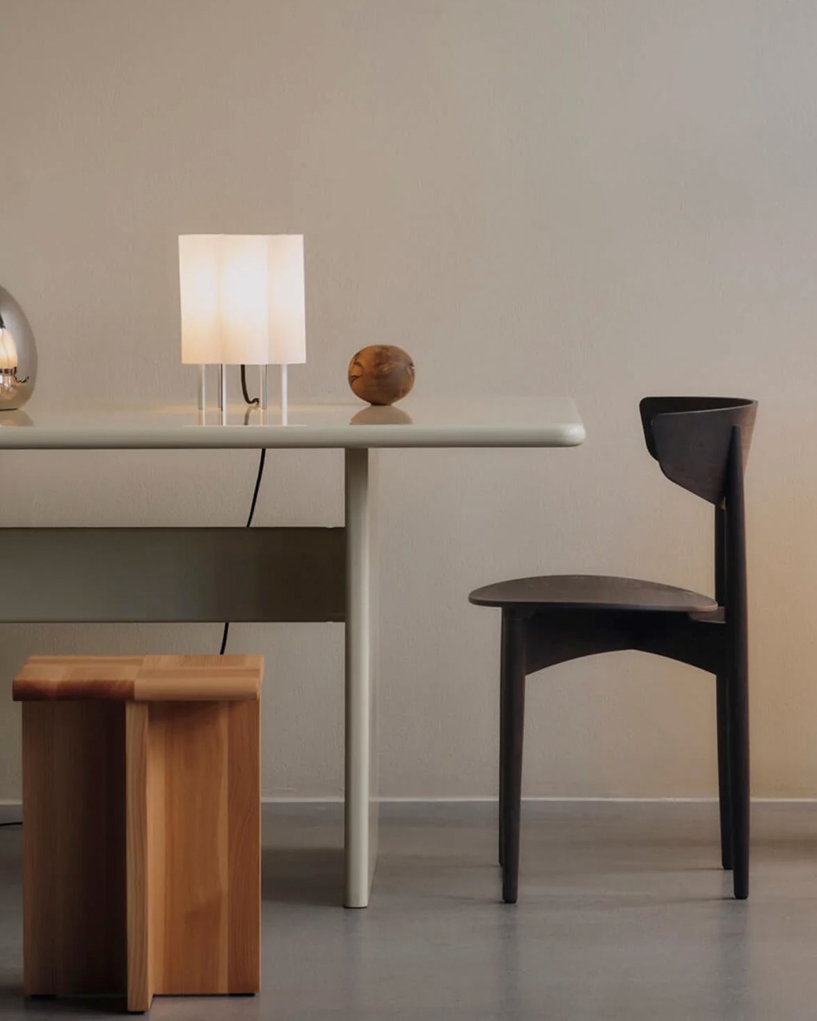 Boe Table Lamp Silver/Natural