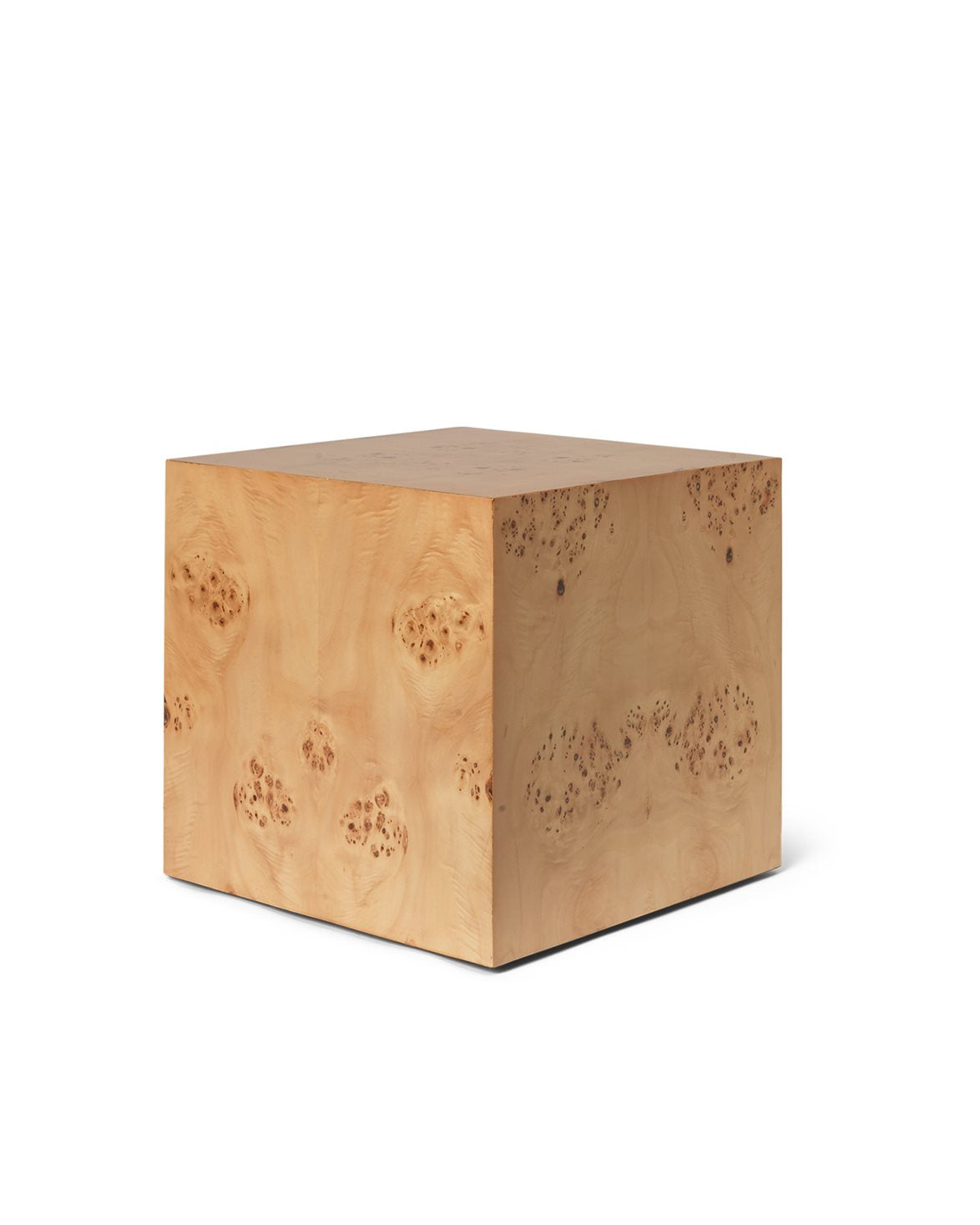 Burl Cube Side Table Natural