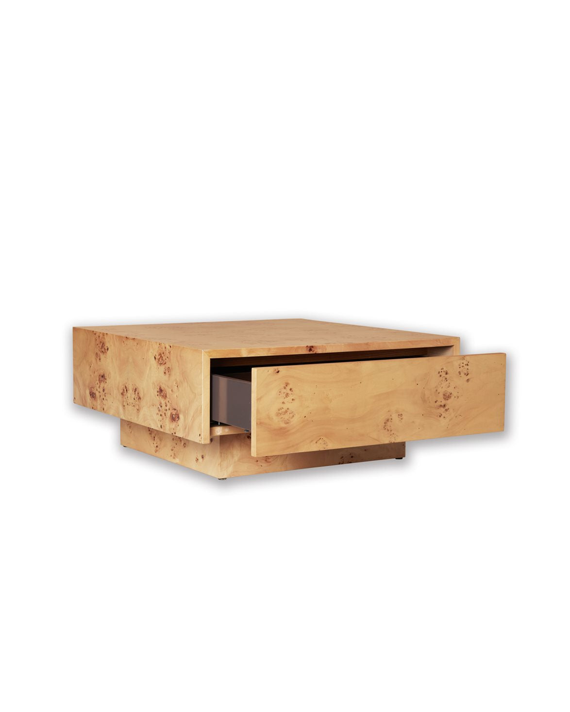Burl Storage Coffee Table Natural Burl