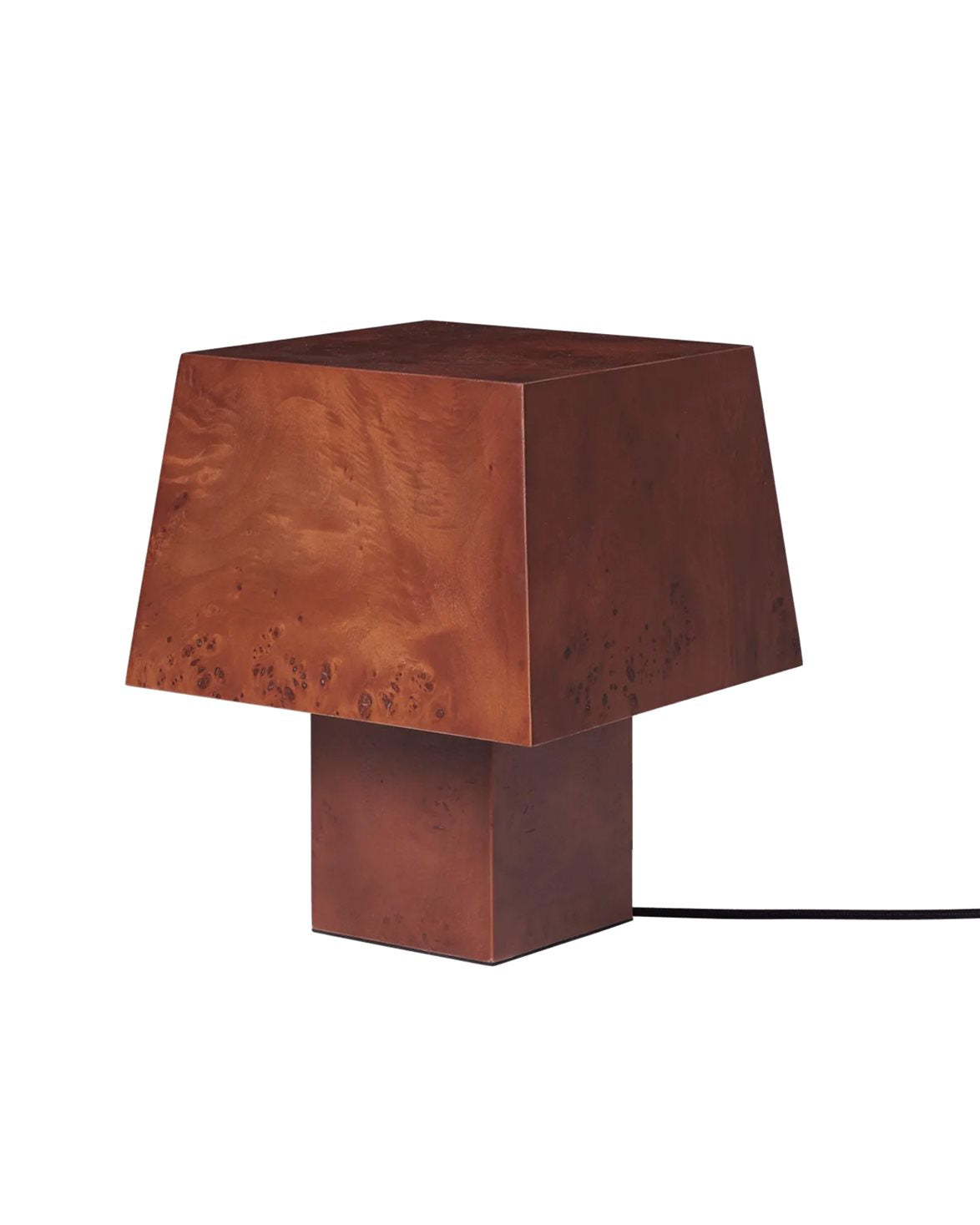 Burl Table Lamp Dark Stained Burl