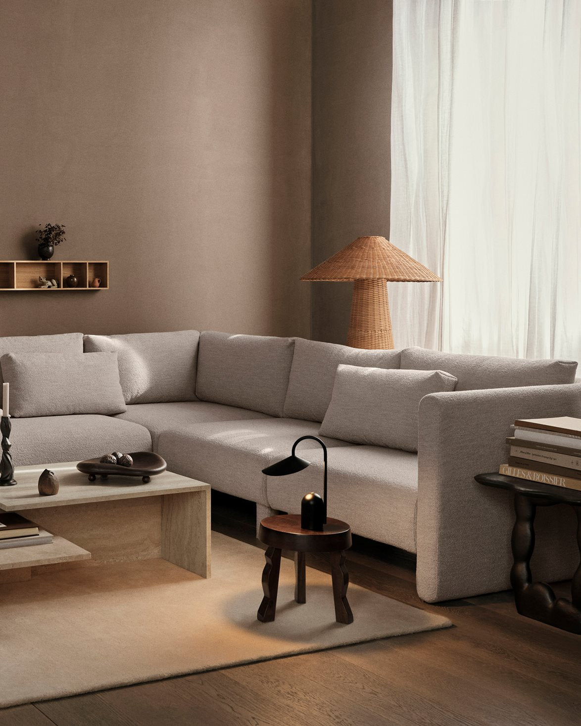 Dase Sofa Armrest Right Soft Bouclé Natural