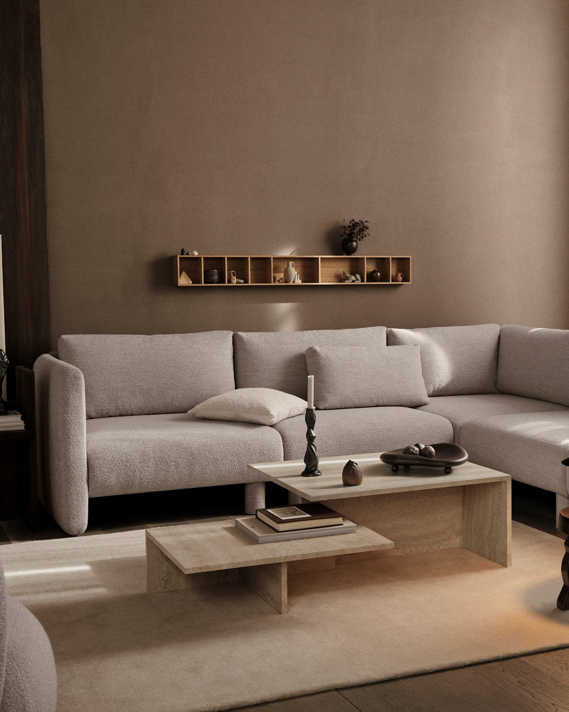 Dase Sofa Center Soft Bouclé Natural