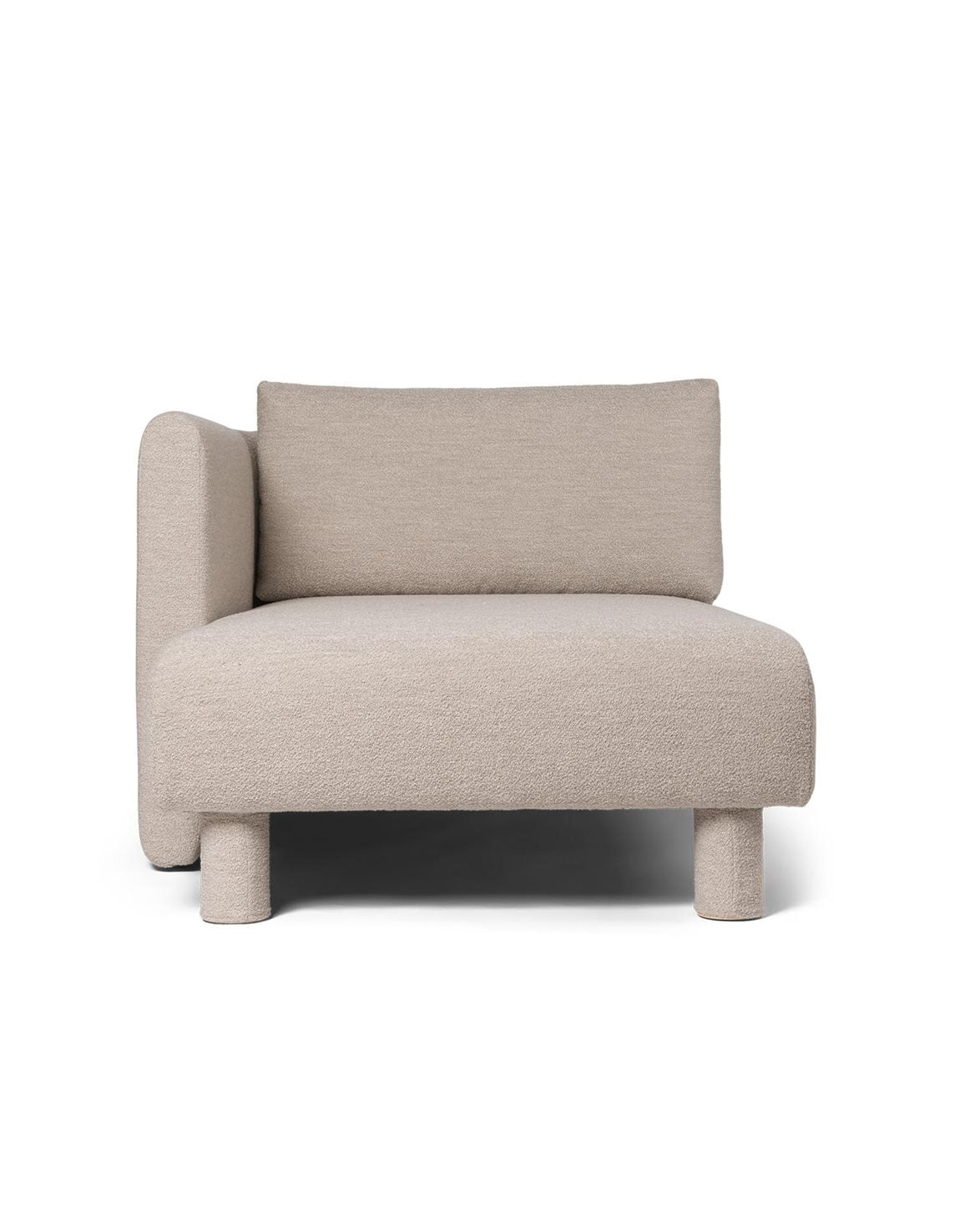 Dase Sofa Chaise Lounge Left Soft Bouclé Natural