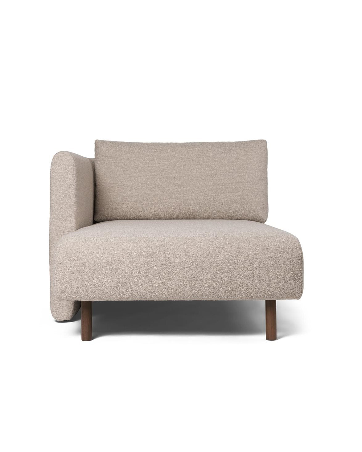 Dase Sofa Chaise Lounge Left Soft Bouclé Natural