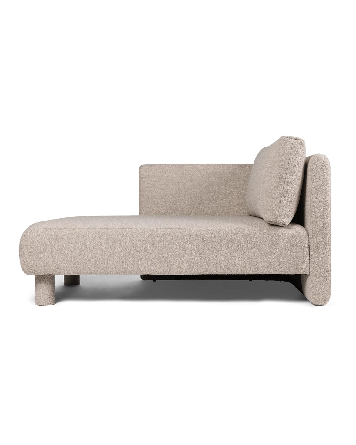 Dase Sofa Chaise Lounge Left Soft Bouclé Natural