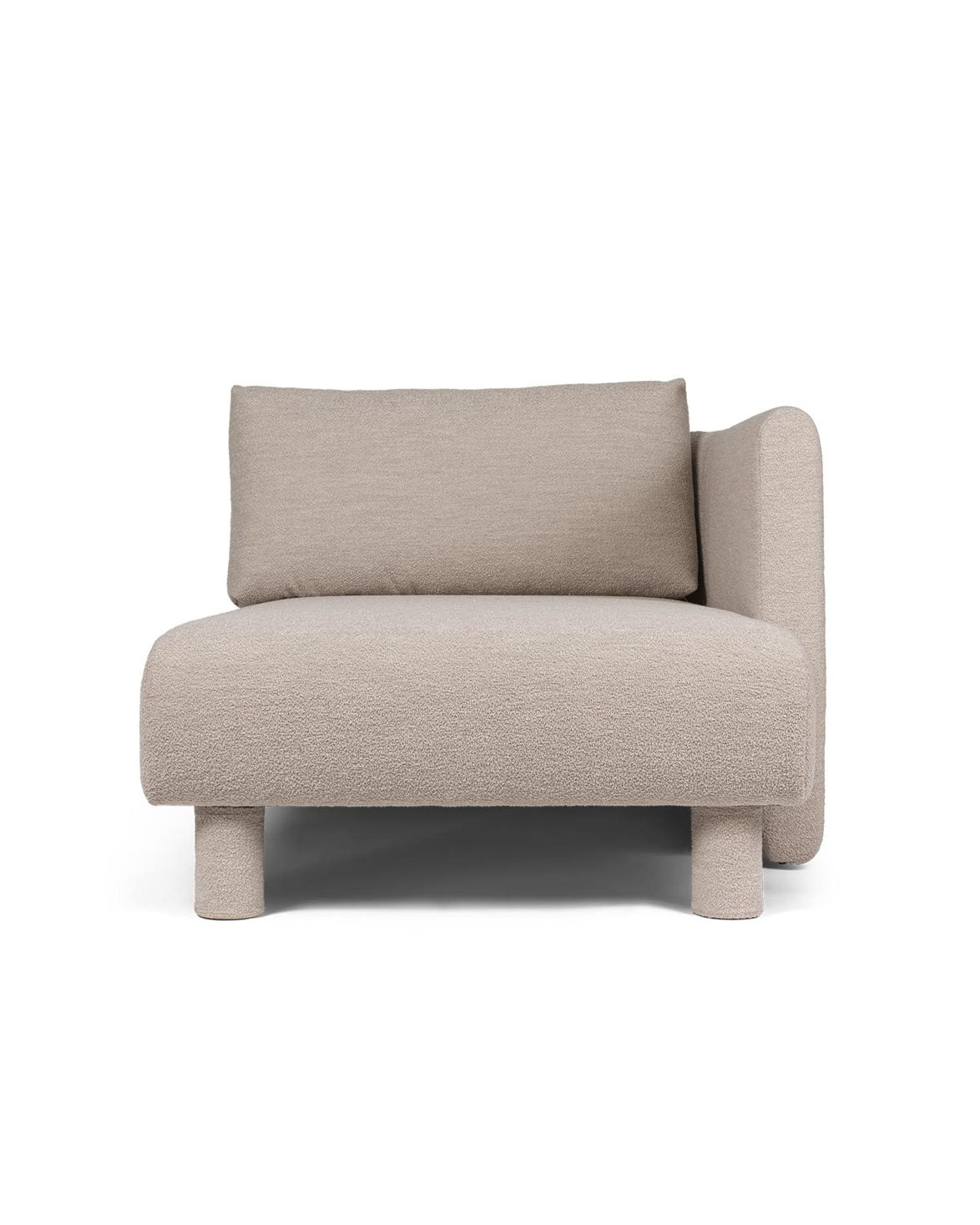 Dase Sofa Chaise Lounge Right Soft Bouclé Natural