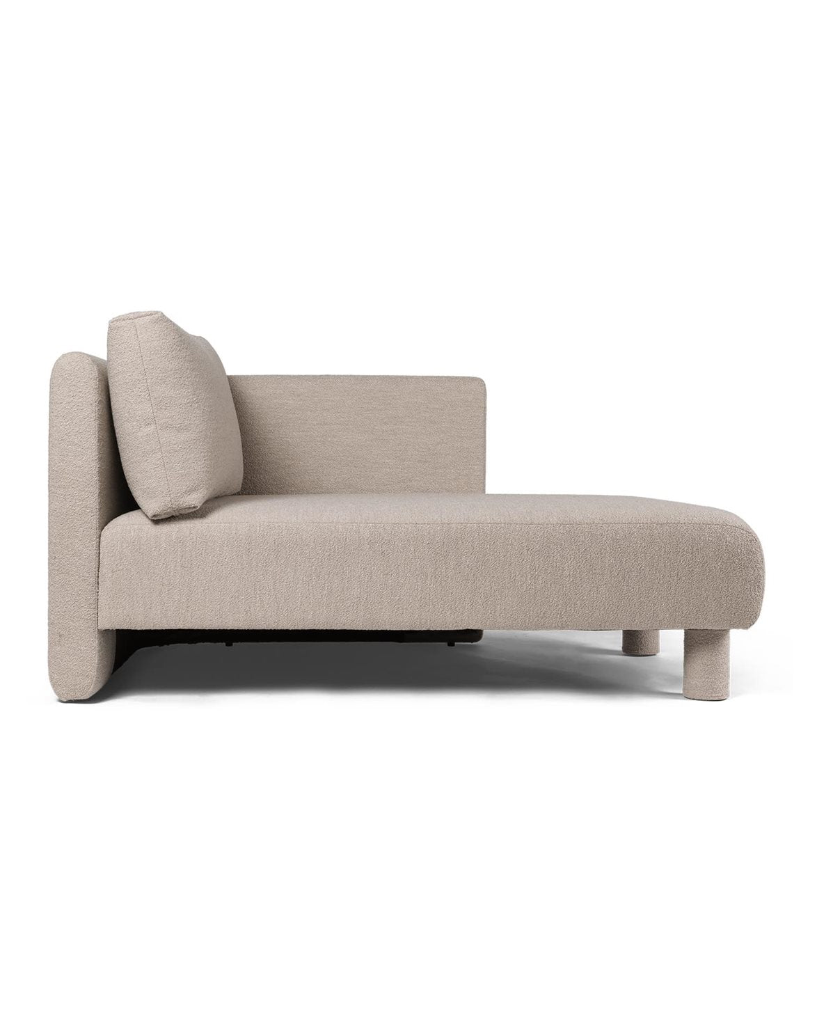 Dase Sofa Chaise Lounge Right Soft Bouclé Natural