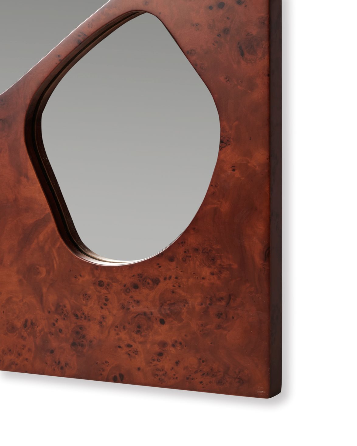 Folia Mirror Medium Dark Staind Burl