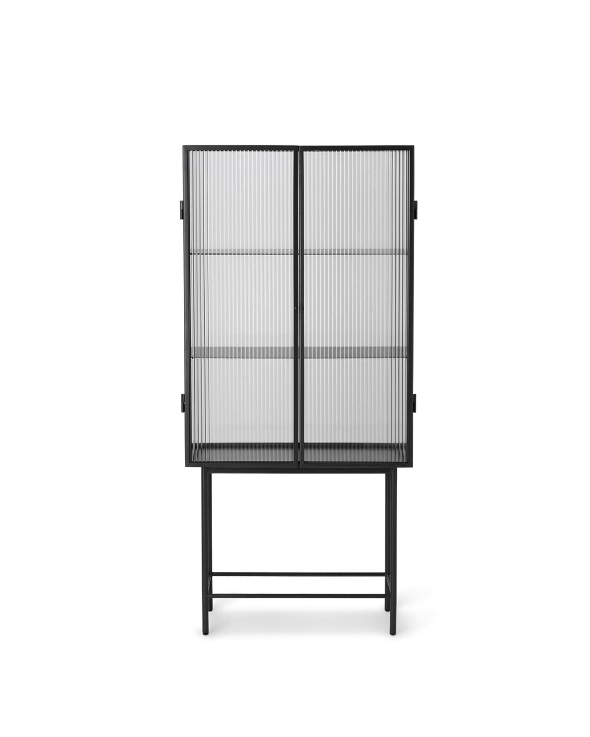 Haze Vitrine Reeded Glass Black