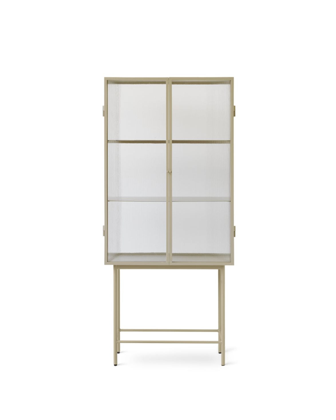 Haze Vitrine Reeded Glass Cashmere
