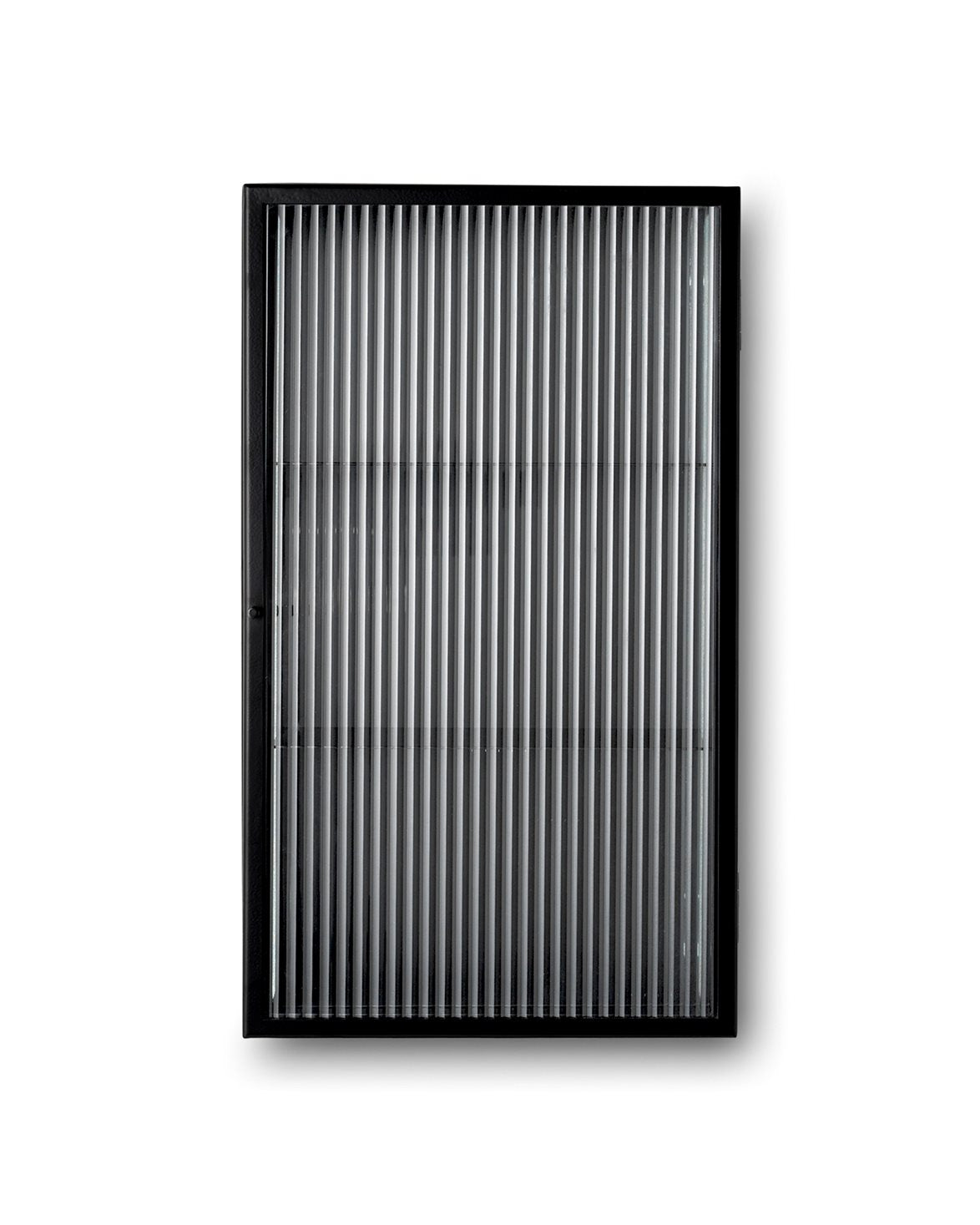 Haze Wall Cabinet Reeded Glass Black