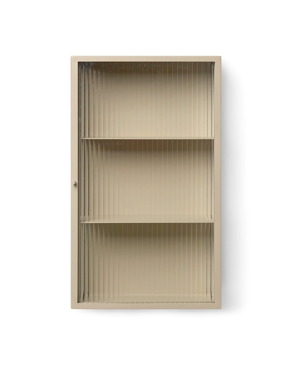 Haze Wall Cabinet Reeded Glass Cashmere
