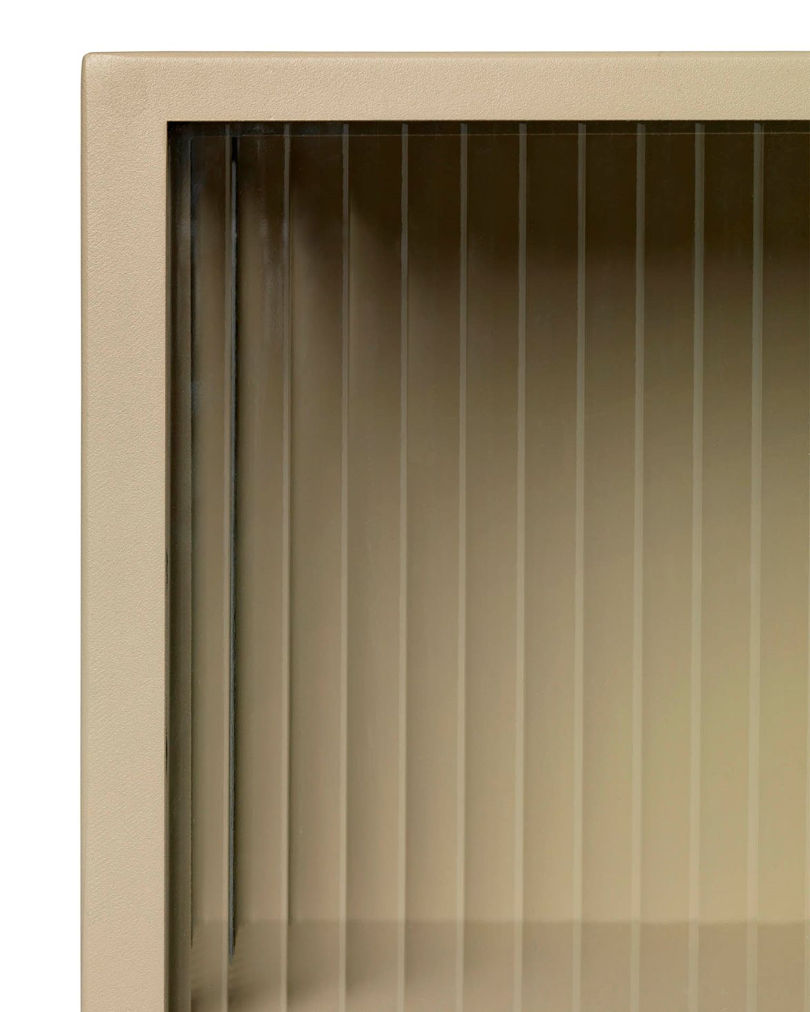 Haze Wall Cabinet Reeded Glass Cashmere