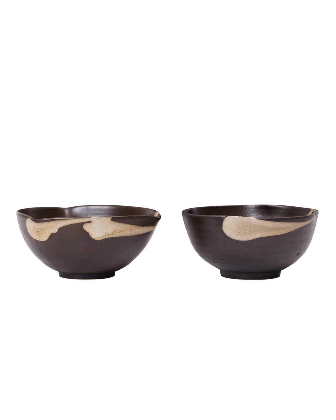 Koyo Bowls Set Of 2 Dark Brown/Buff