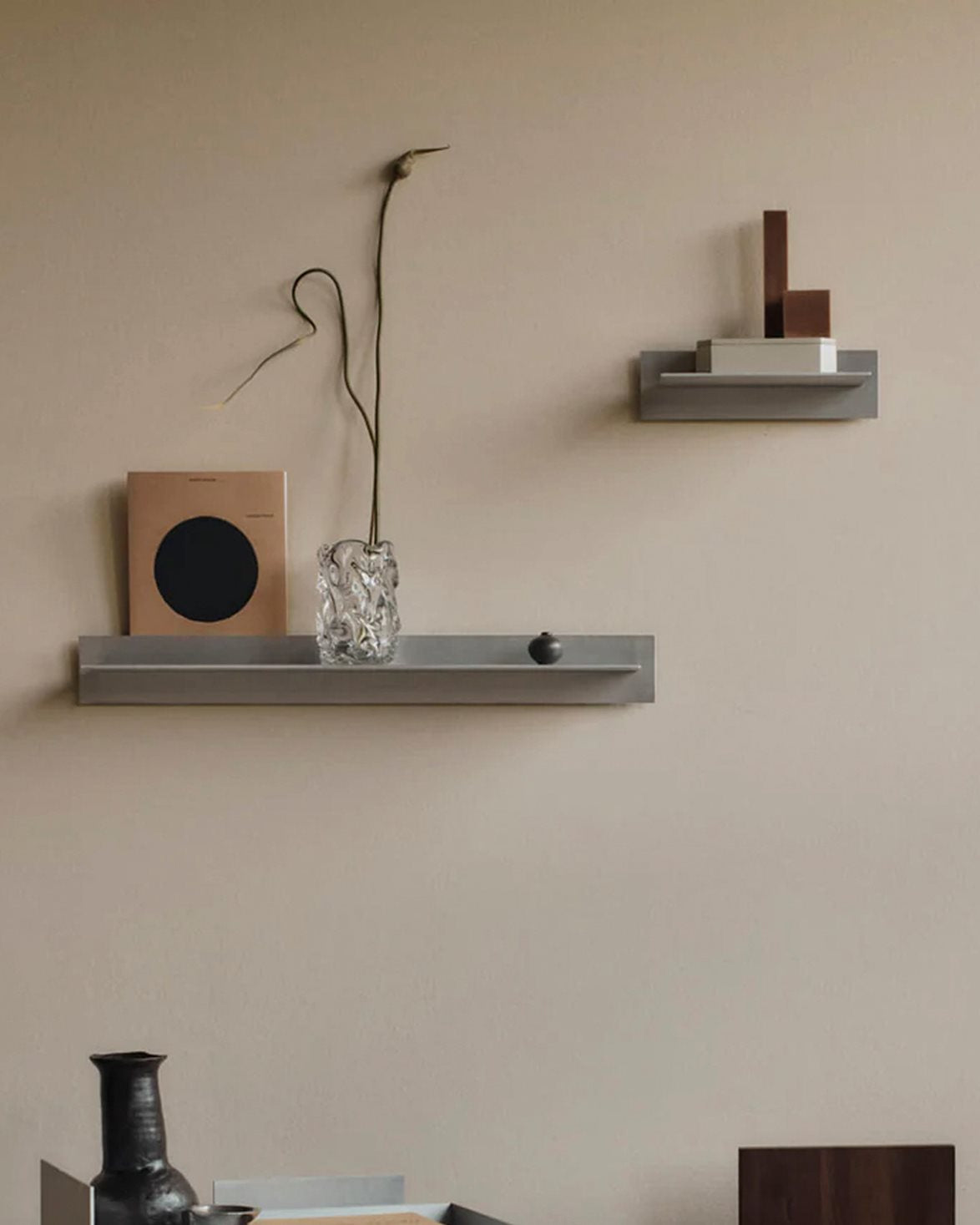 Lager Wall Shelf Single Small Aluminium