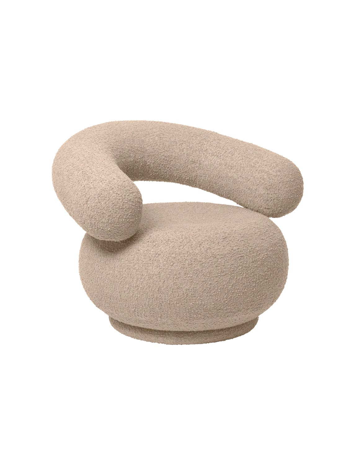 Orbo Lounge Chair Raw Bouclé Natural