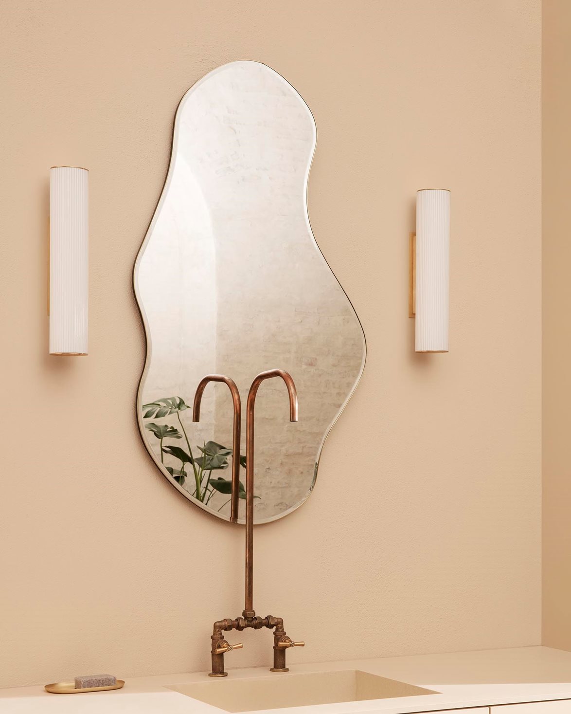 Pond Mirror Large Brass