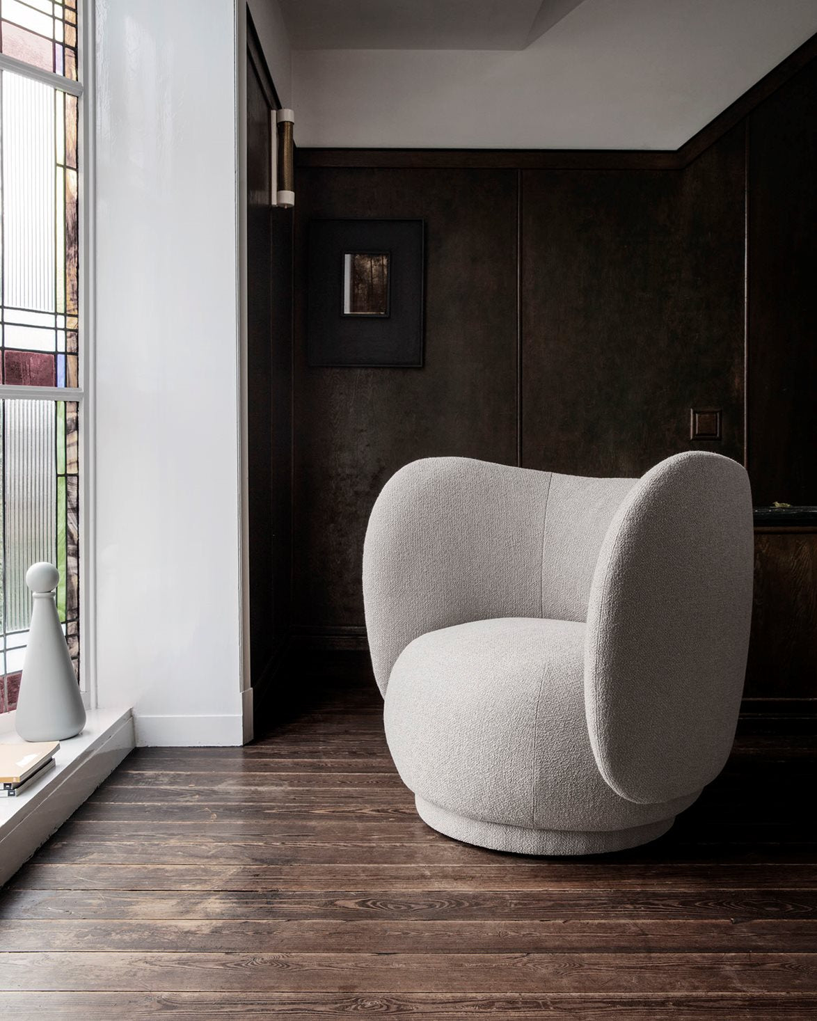 Rico Lounge Chair Boucle Off White
