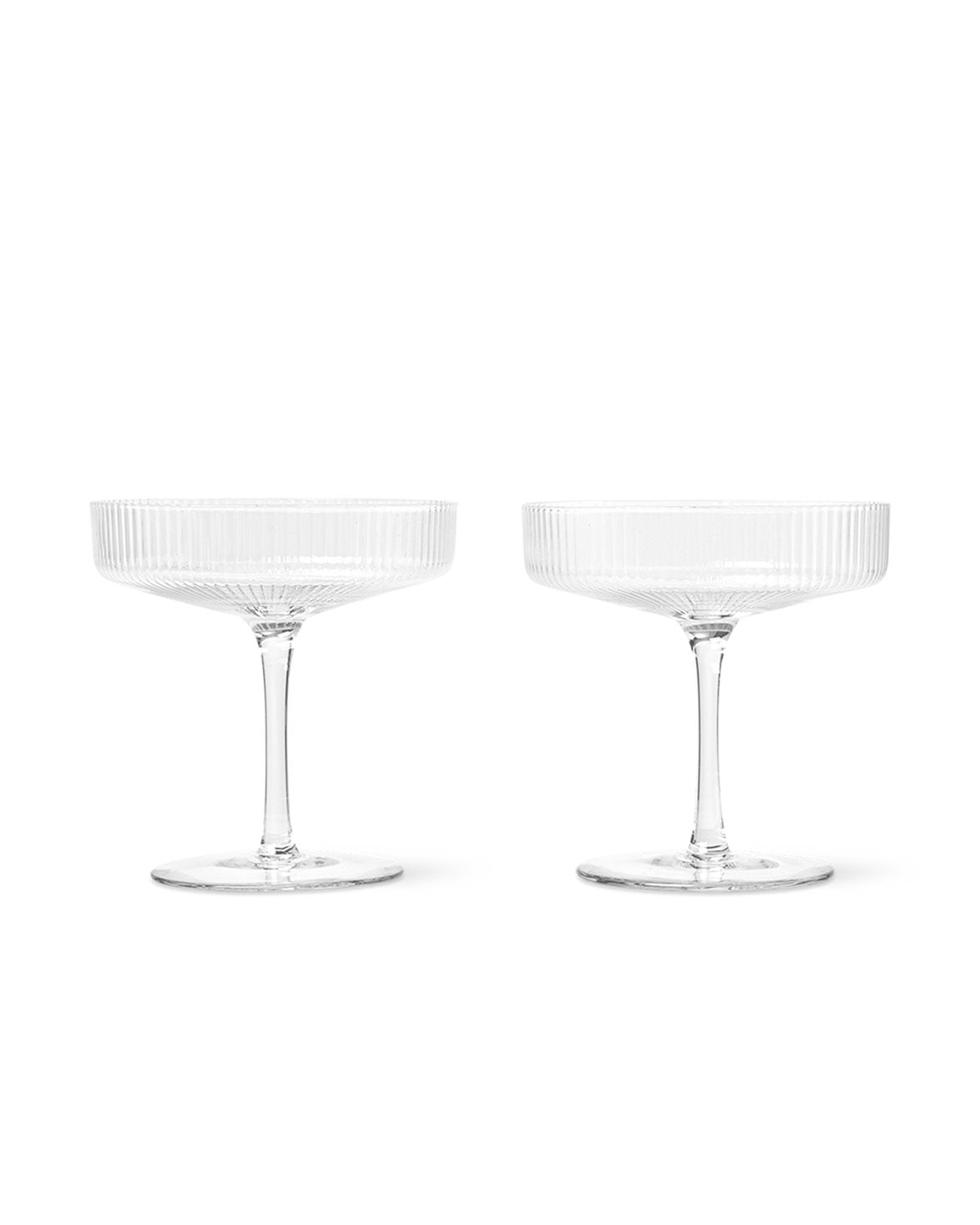 Ripple Champagne Saucer 2-Pack Clear