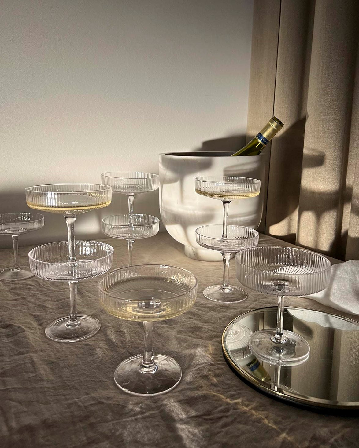 Ripple Champagne Saucer 2-Pack Clear