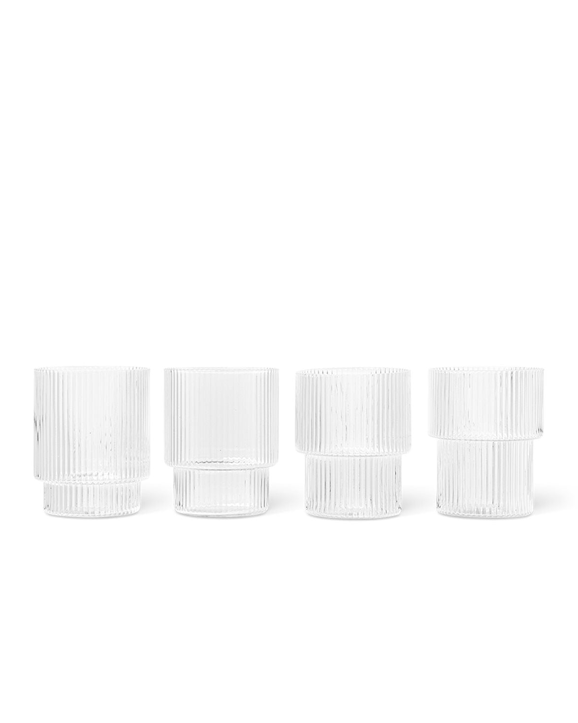 Ripple Glass 4-Pack Clear