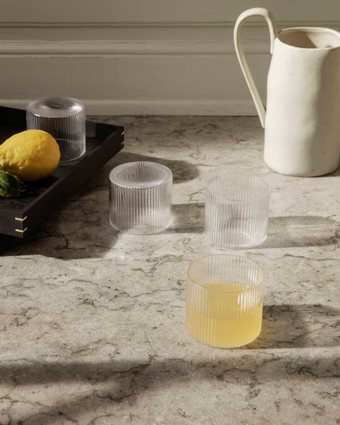 Ripple Low Glass 4-Pack Clear