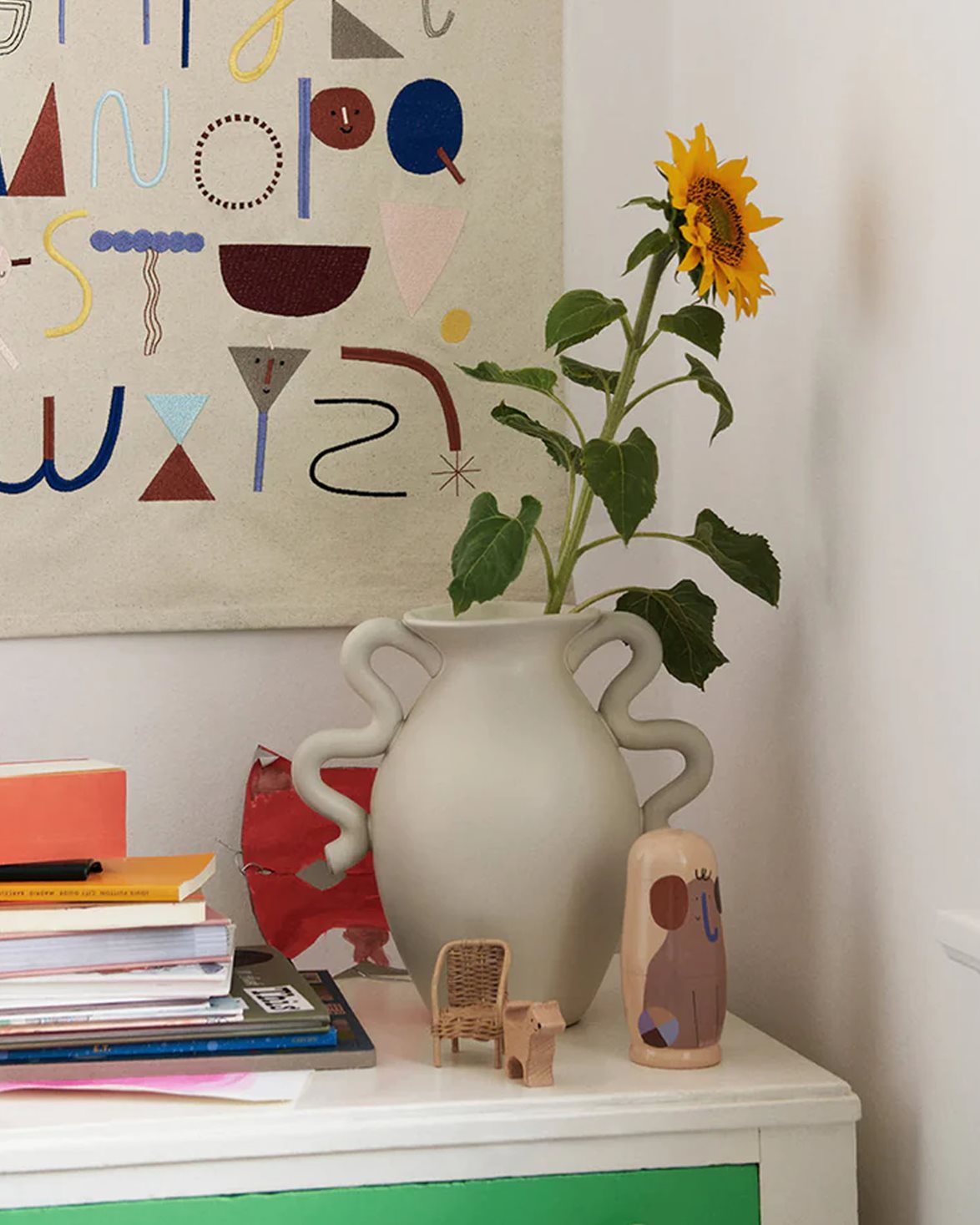 Verso Table Vase Cream
