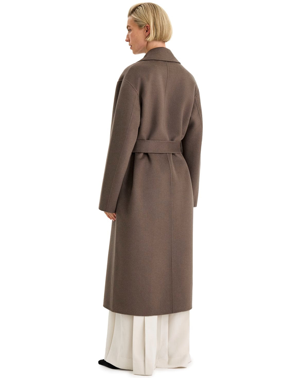 Alyssa Doublé Coat Taupe Brown