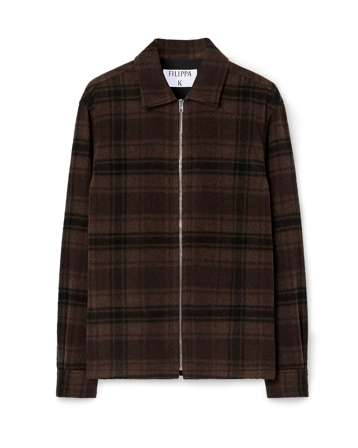 Check Wool Liner Jacket Brown Check