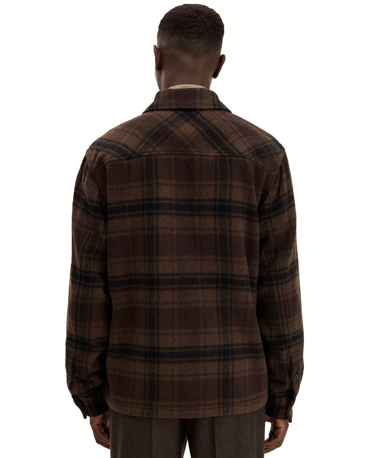 Check Wool Liner Jacket Brown Check