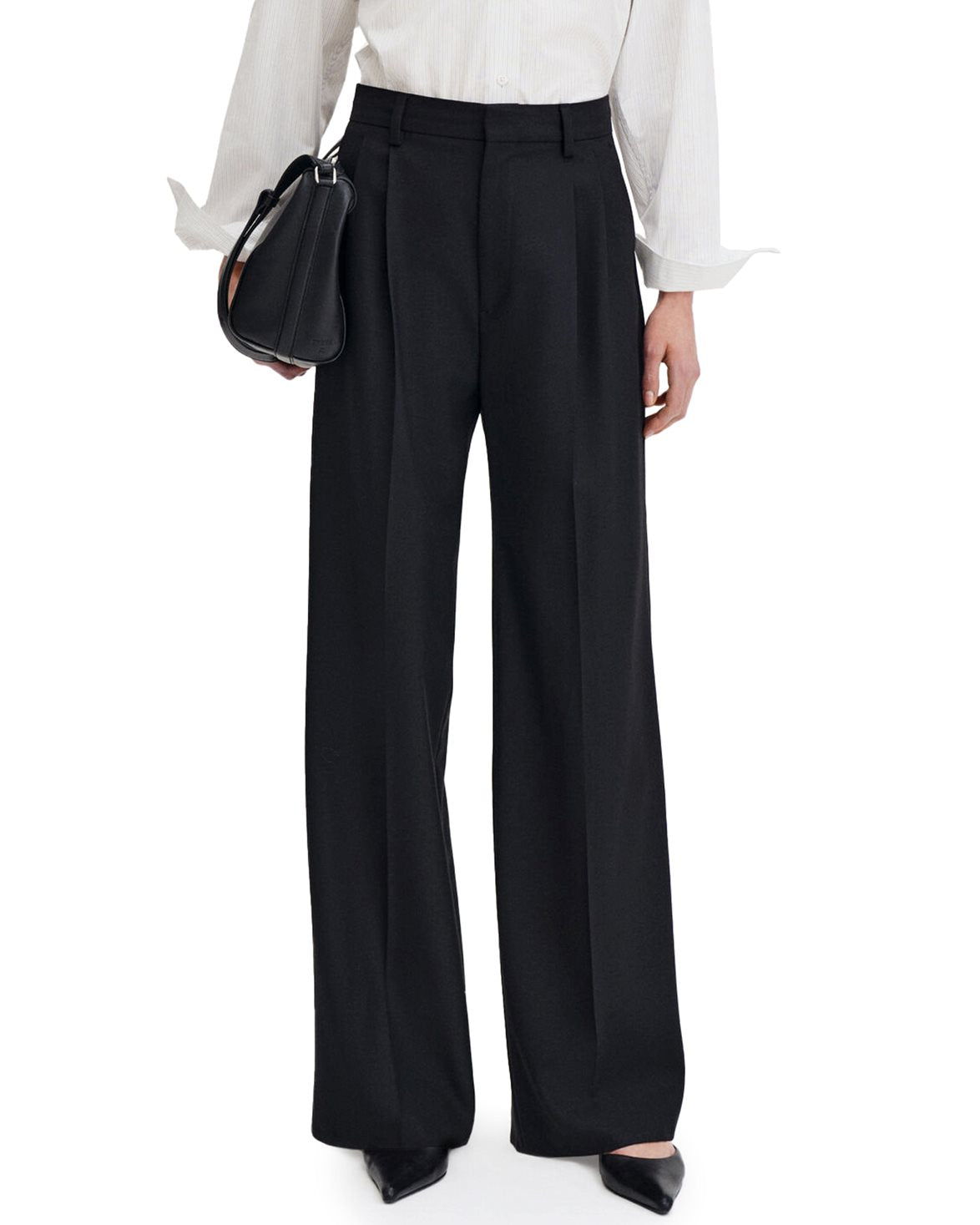 Darcey Wool Trousers Black