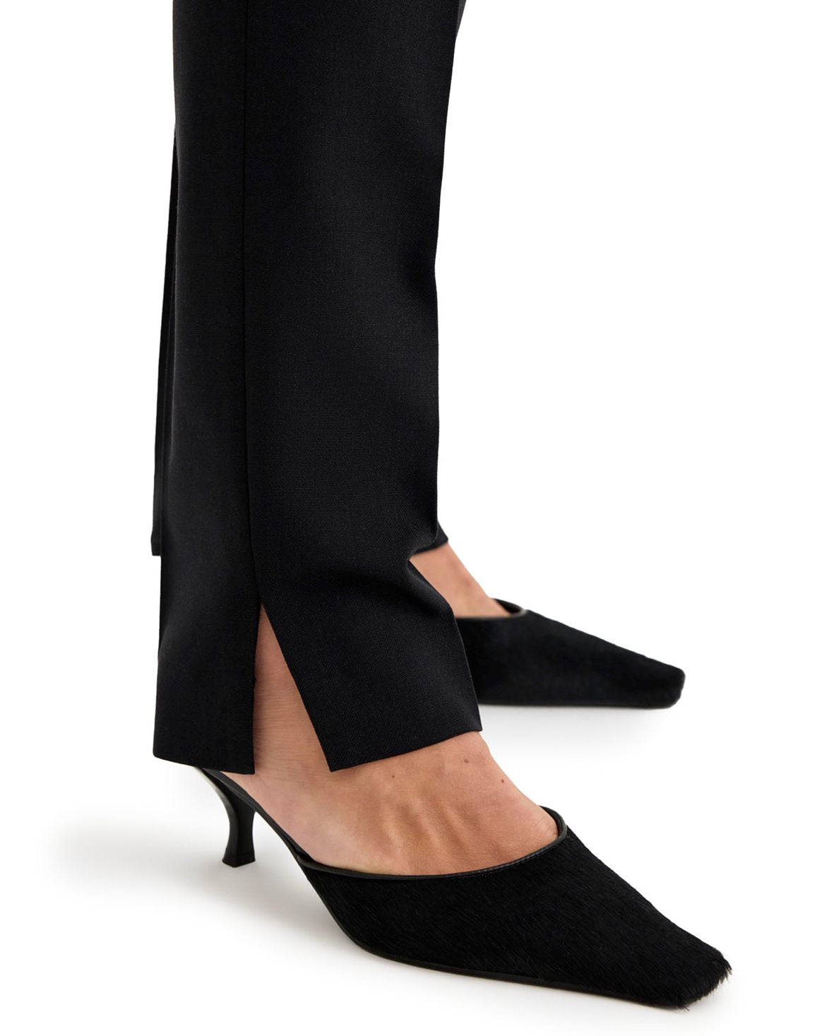 Slim Slit Trousers Black
